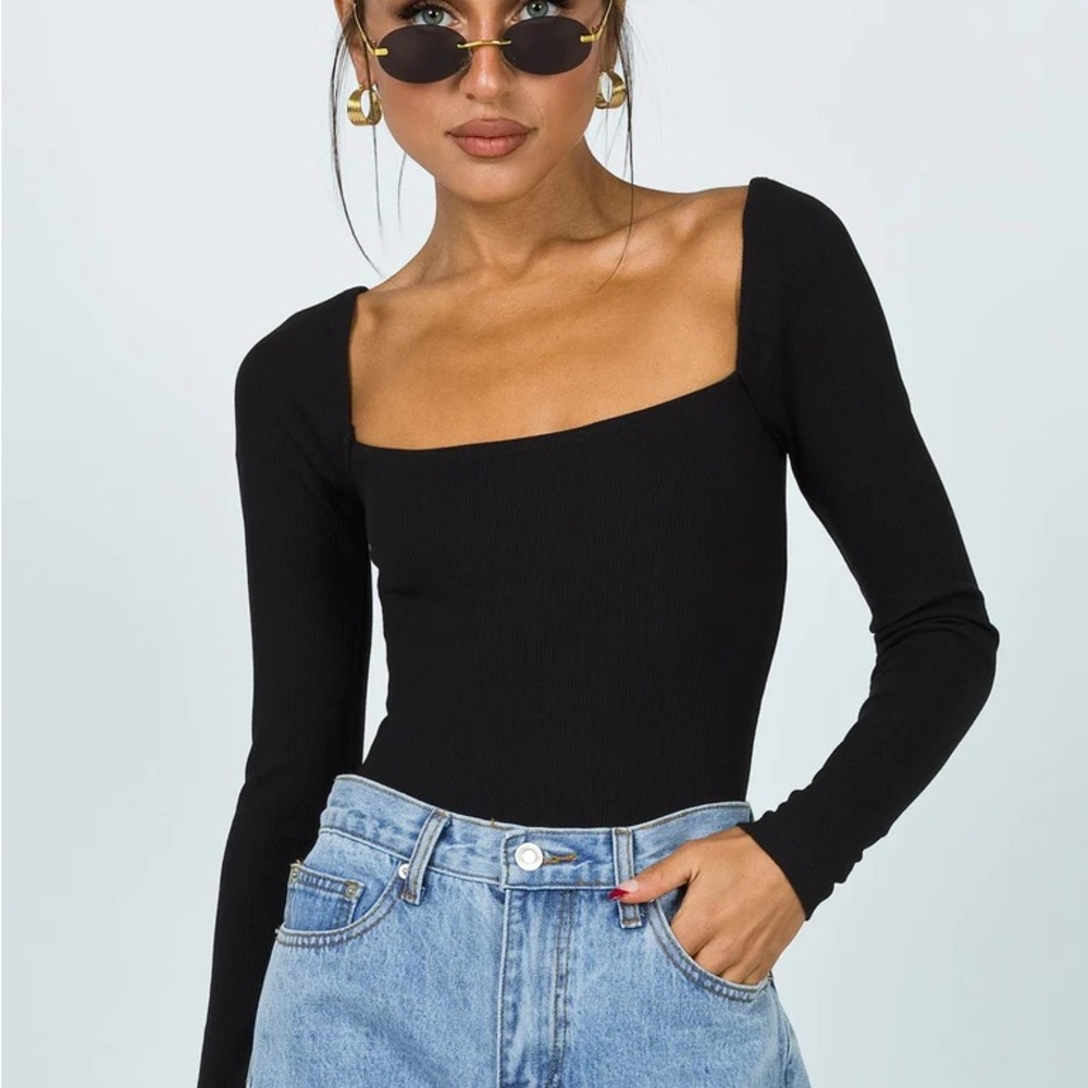 Princess Polly Charlotte Bodysuit Black